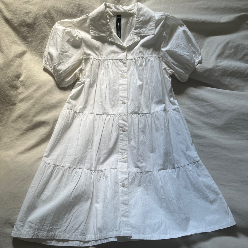 Design Lab White Button Up Mini Dress